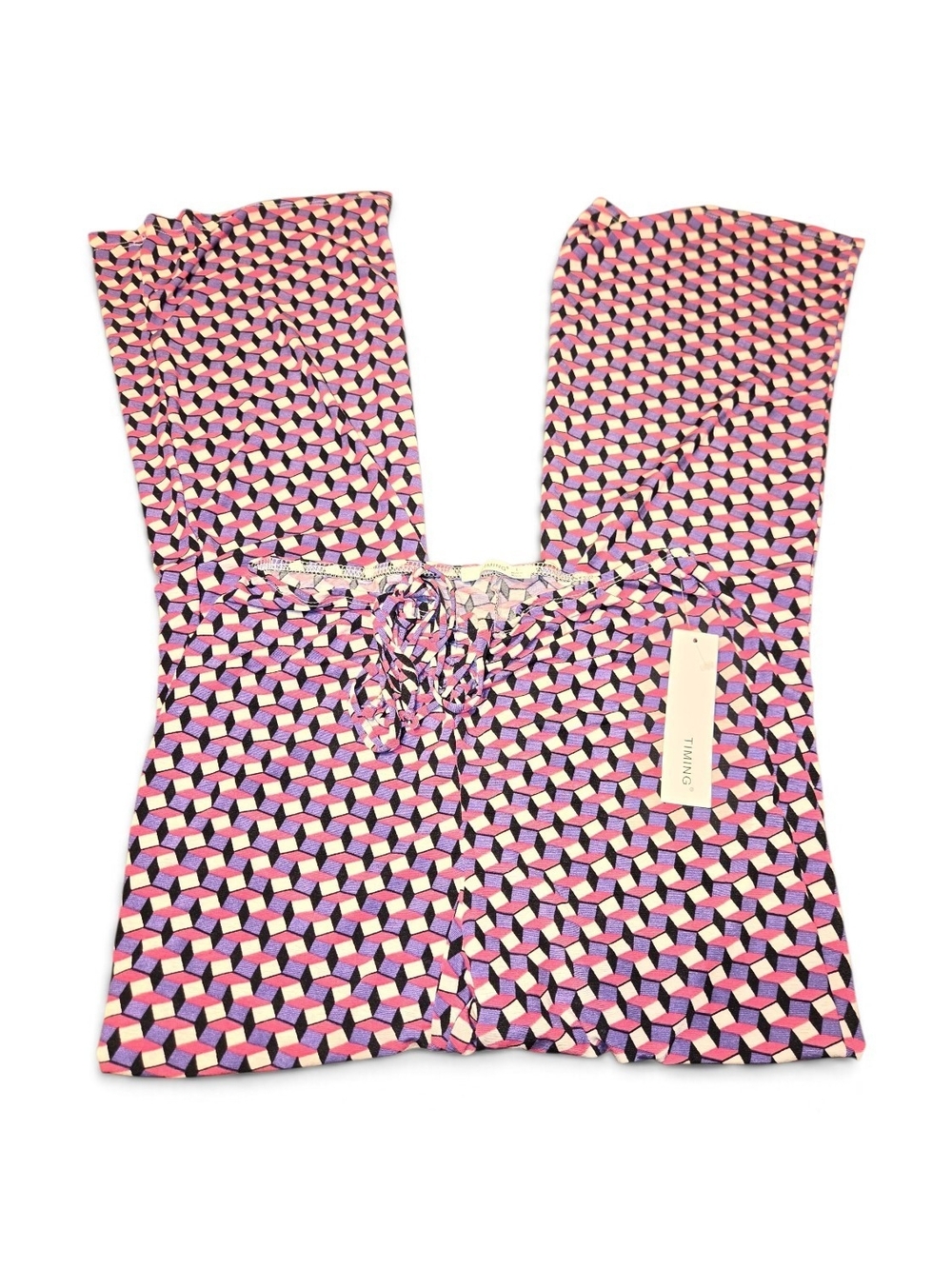 Timing NWT Geometric Print Lightweight Flowy Pants sz LARGE